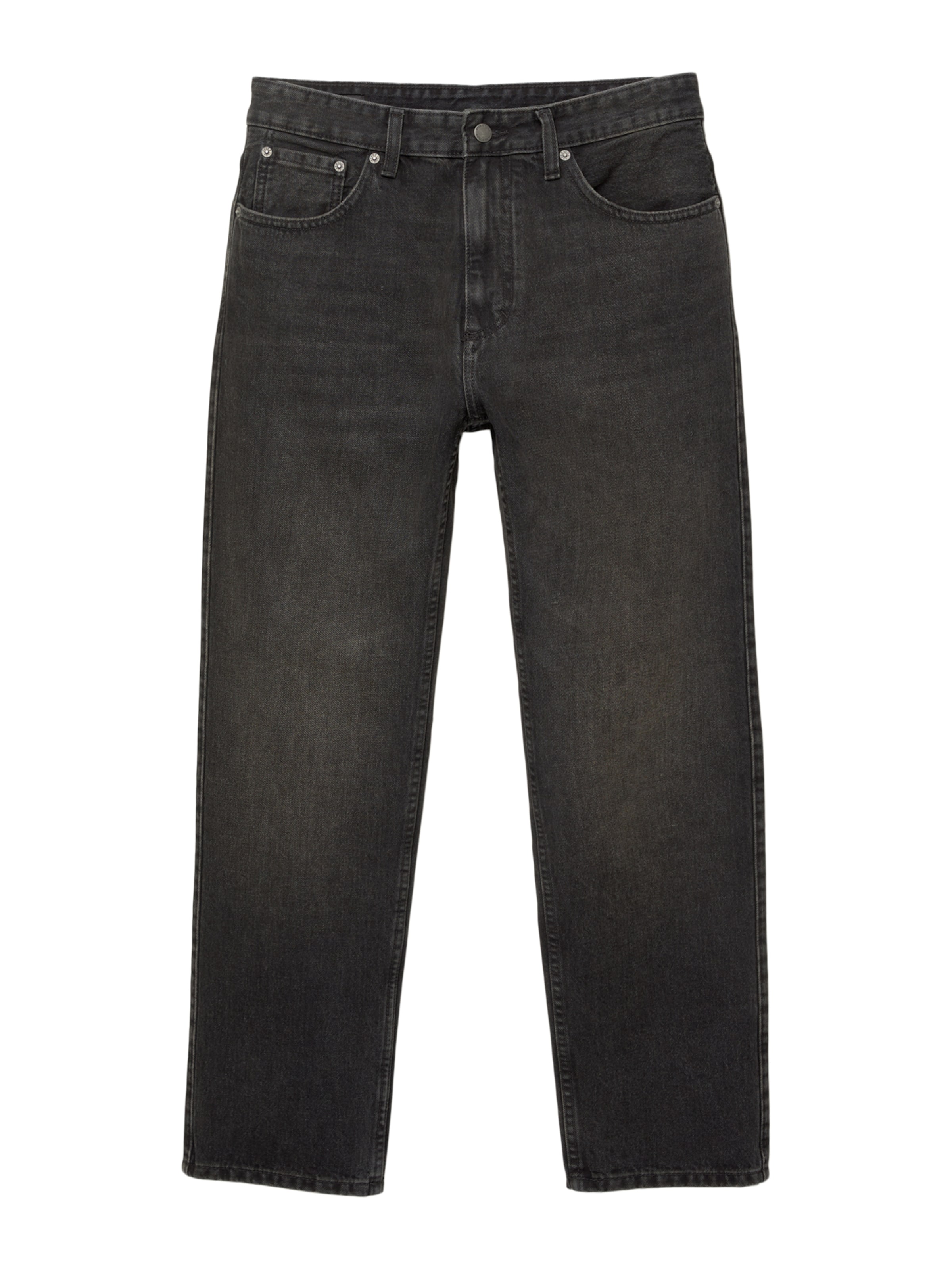 Jeans de la Pull&Bear pe negru: față