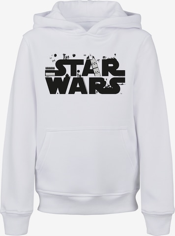 F4NT4STIC Sweatshirt 'Star Wars Minimalist Logo' in Weiß: predná strana