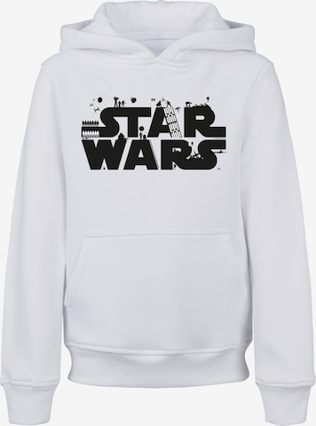 F4NT4STIC Sweatshirt 'Star Wars Minimalist Logo' in White: front