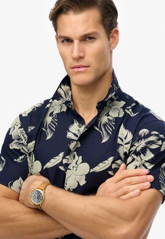Superdry Comfort fit Overhemd in Blauw