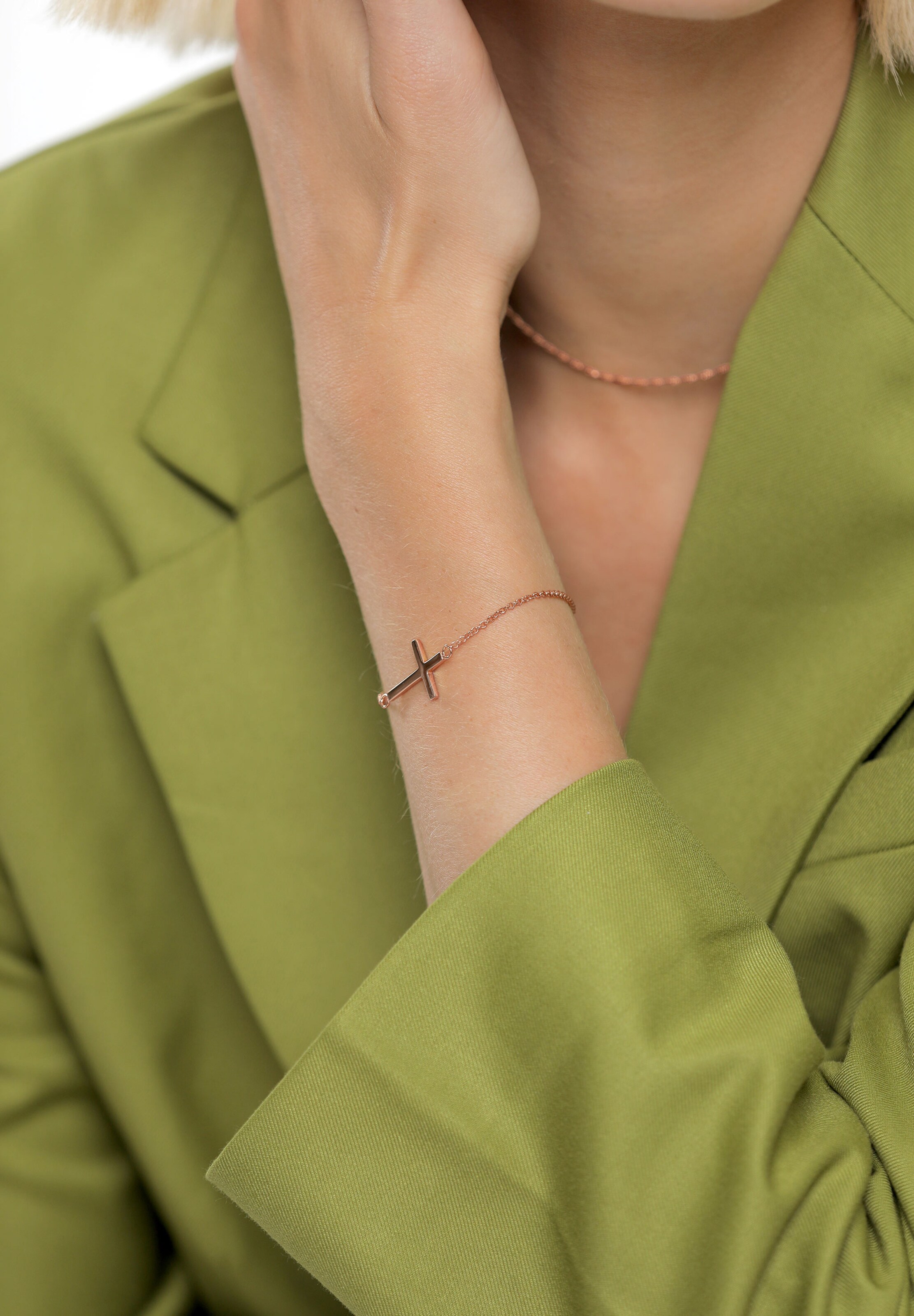 Bracelet 'Kreuz' ELLI en or