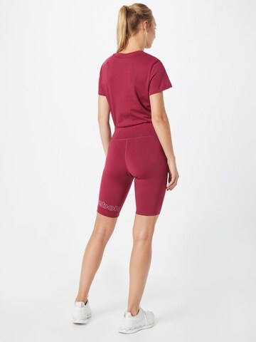 Skinny Pantalon de sport Reebok en rouge