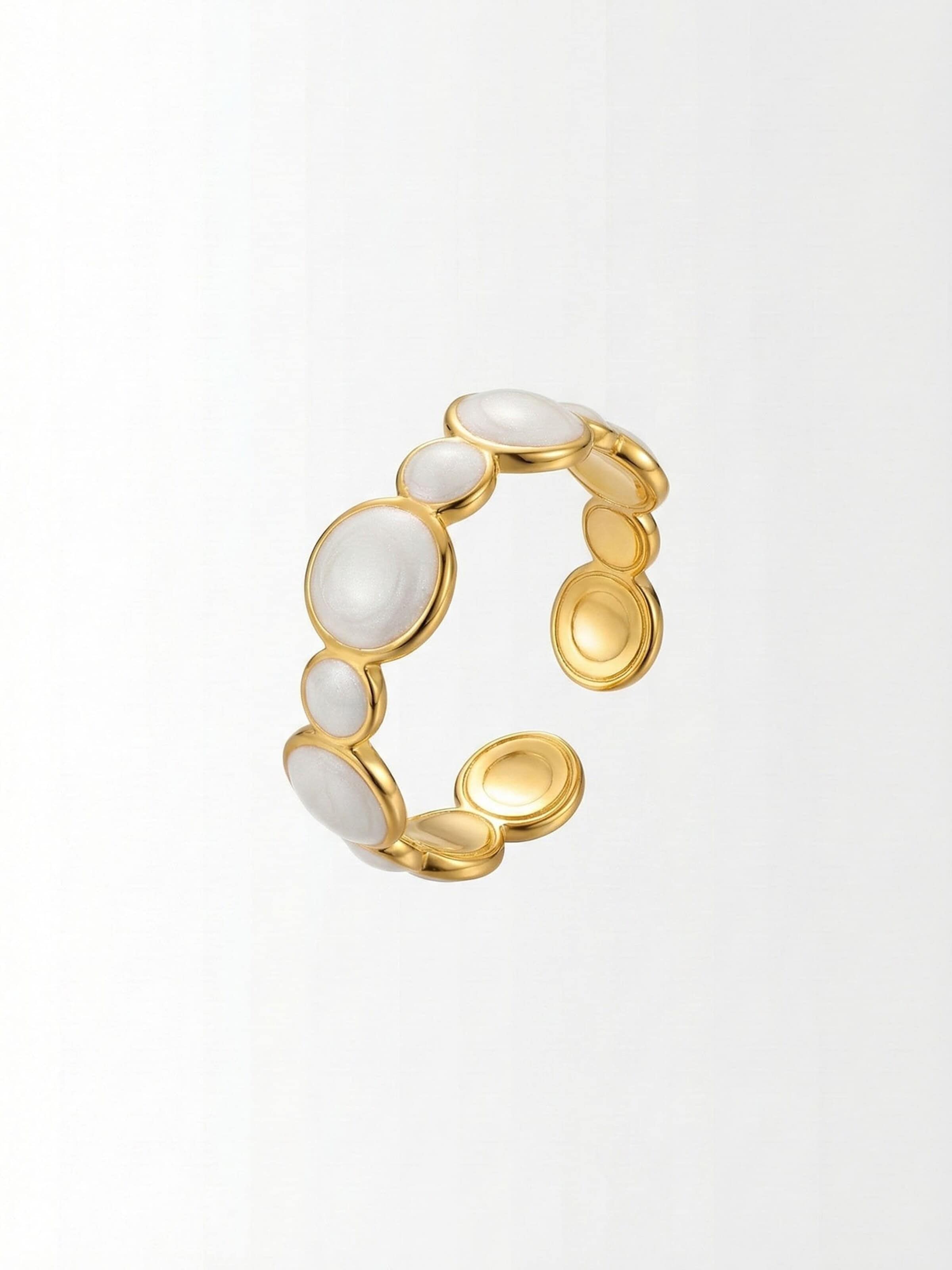 Nemomatheo Ring 'Aurora Calma' in Gold: front