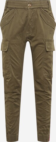 ALPHA INDUSTRIES Cargobroek 'Airman' in Groen: voorkant