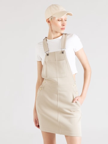 CONVERSE Overall Skirt 'Chevron Salopette' in Beige: front