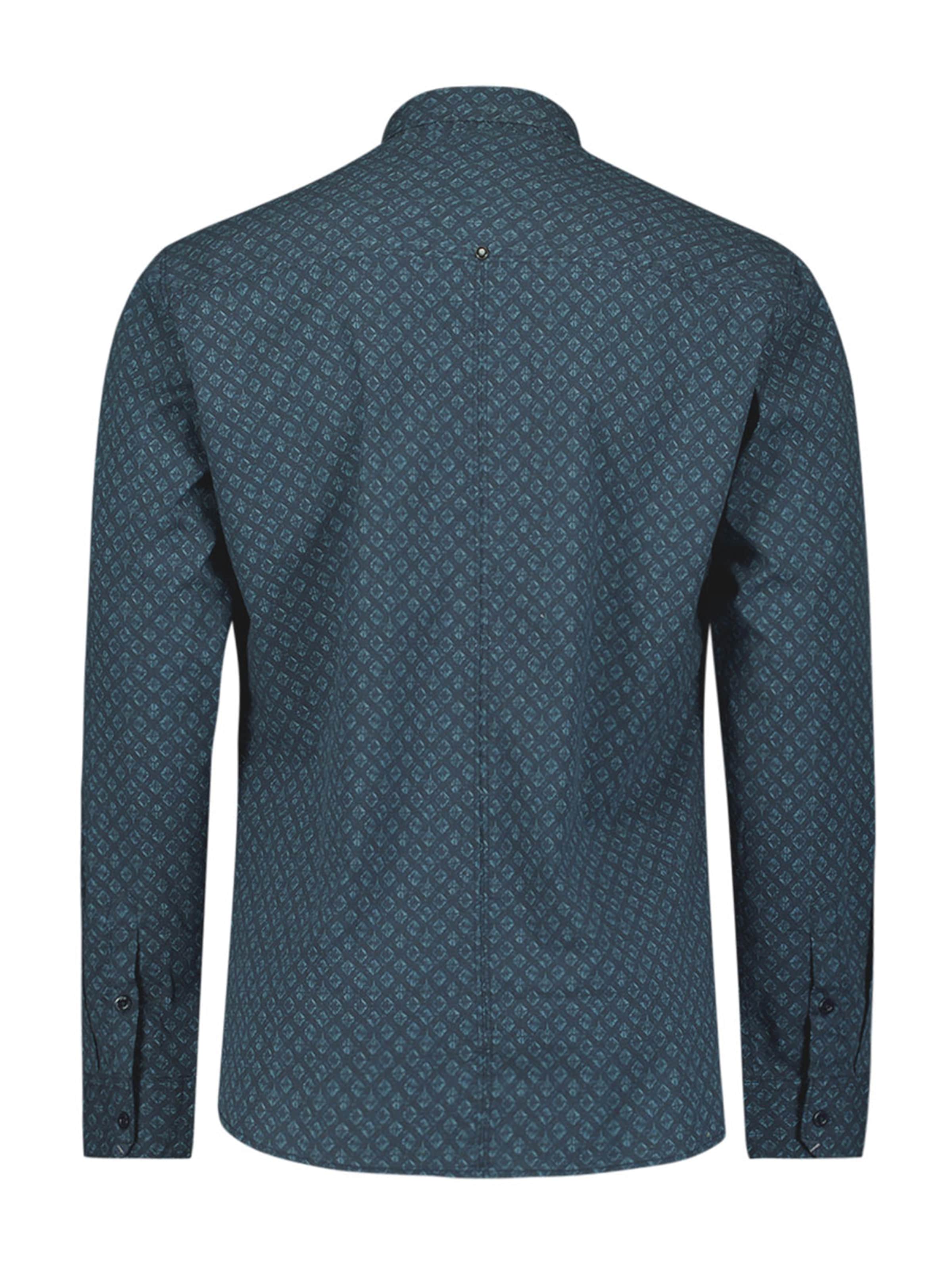 No Excess Regular fit Button Up Shirt in Blue