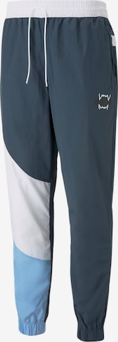 Effilé Pantalon de sport 'Clyde 2.0' PUMA en bleu : devant
