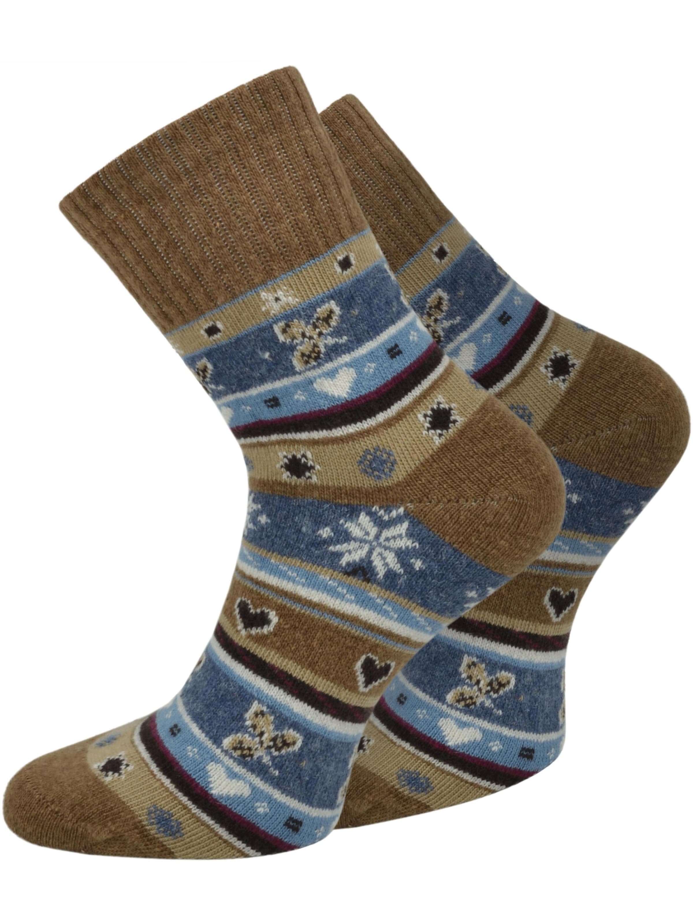 Chaussettes normani en marron : devant