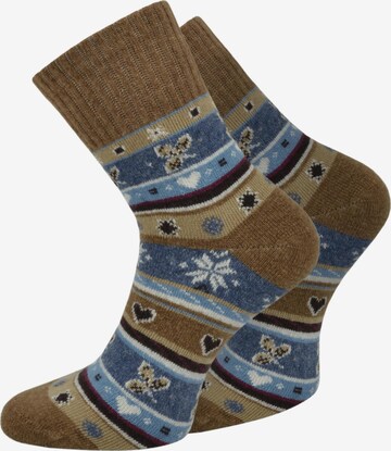 normani Socks in Brown: front