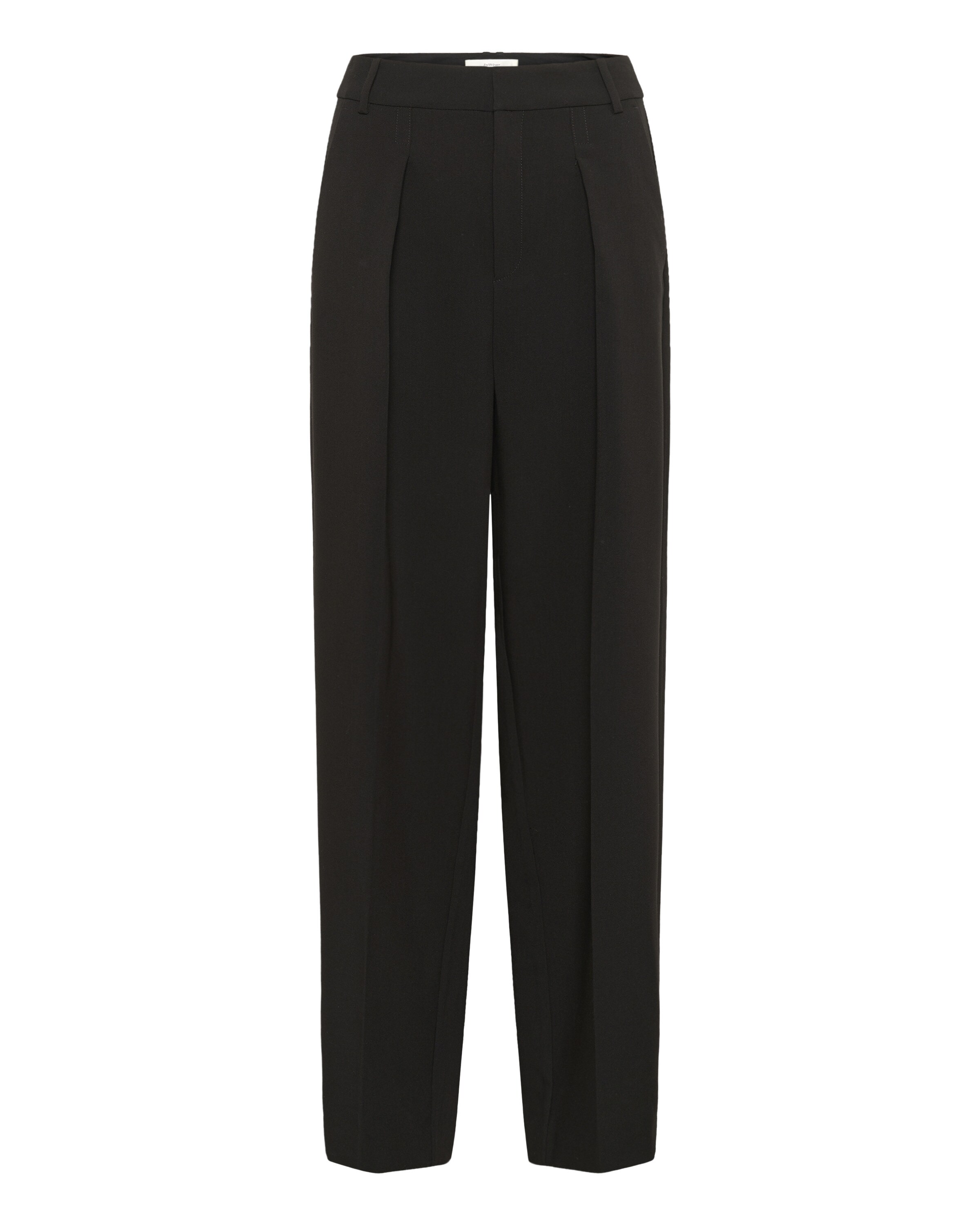 InWear regular Bukser med lægfolder 'IWZOEH' i sort: forside