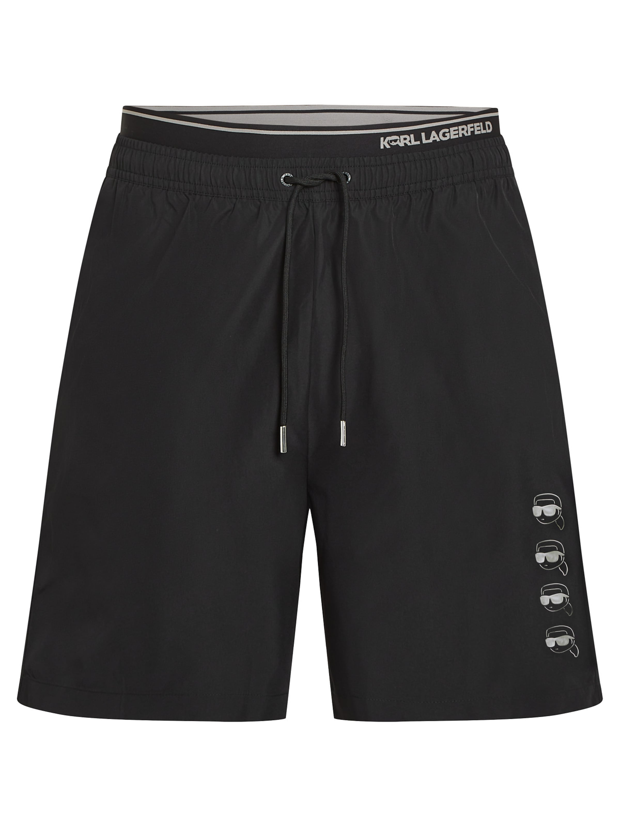 Karl Lagerfeld Uimahousut värissä musta: etupuoli