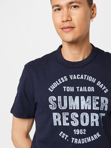 TOM TAILOR T-Shirt in Blau