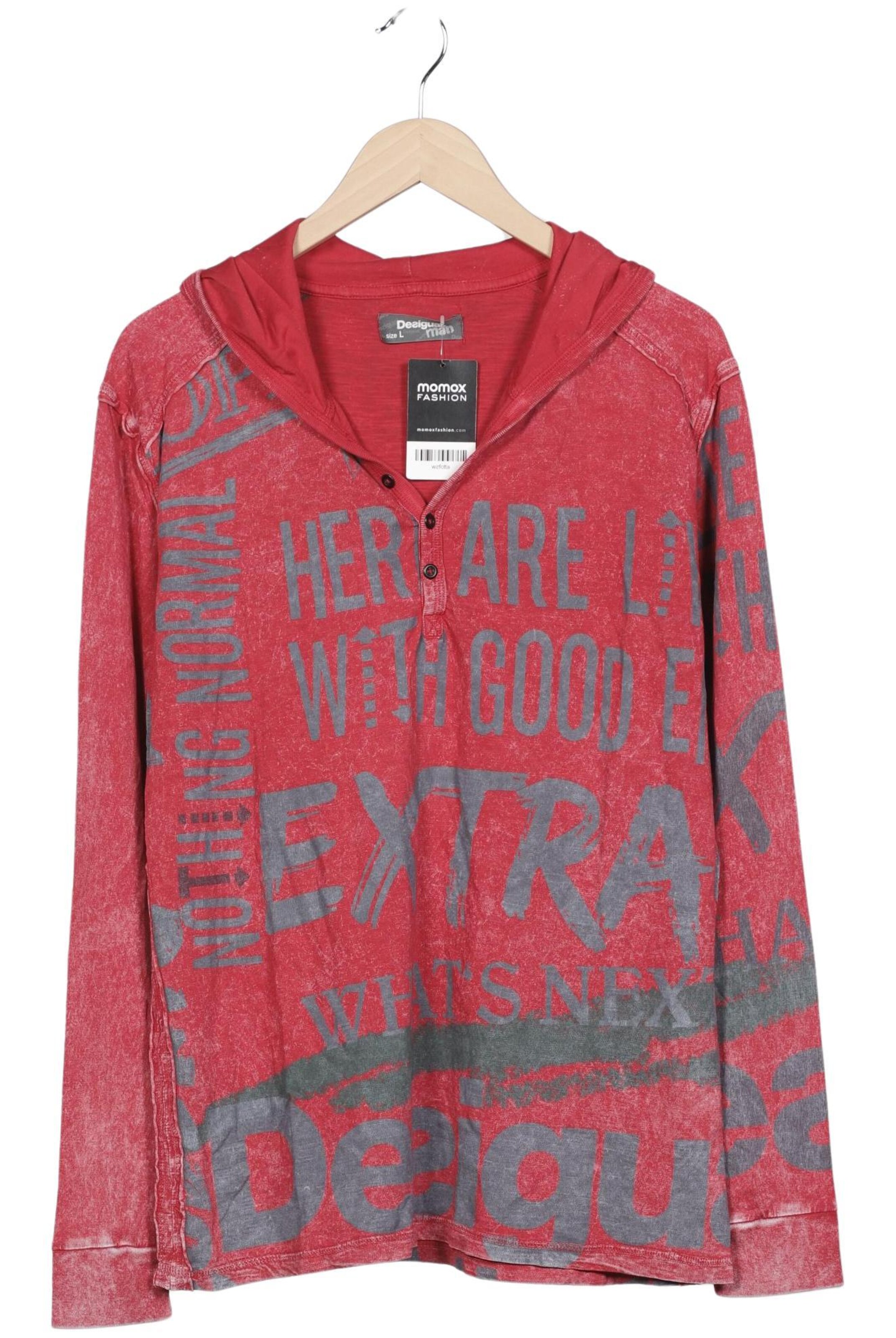 Desigual Sweatshirt & Zip-Up Hoodie in L in Red: front