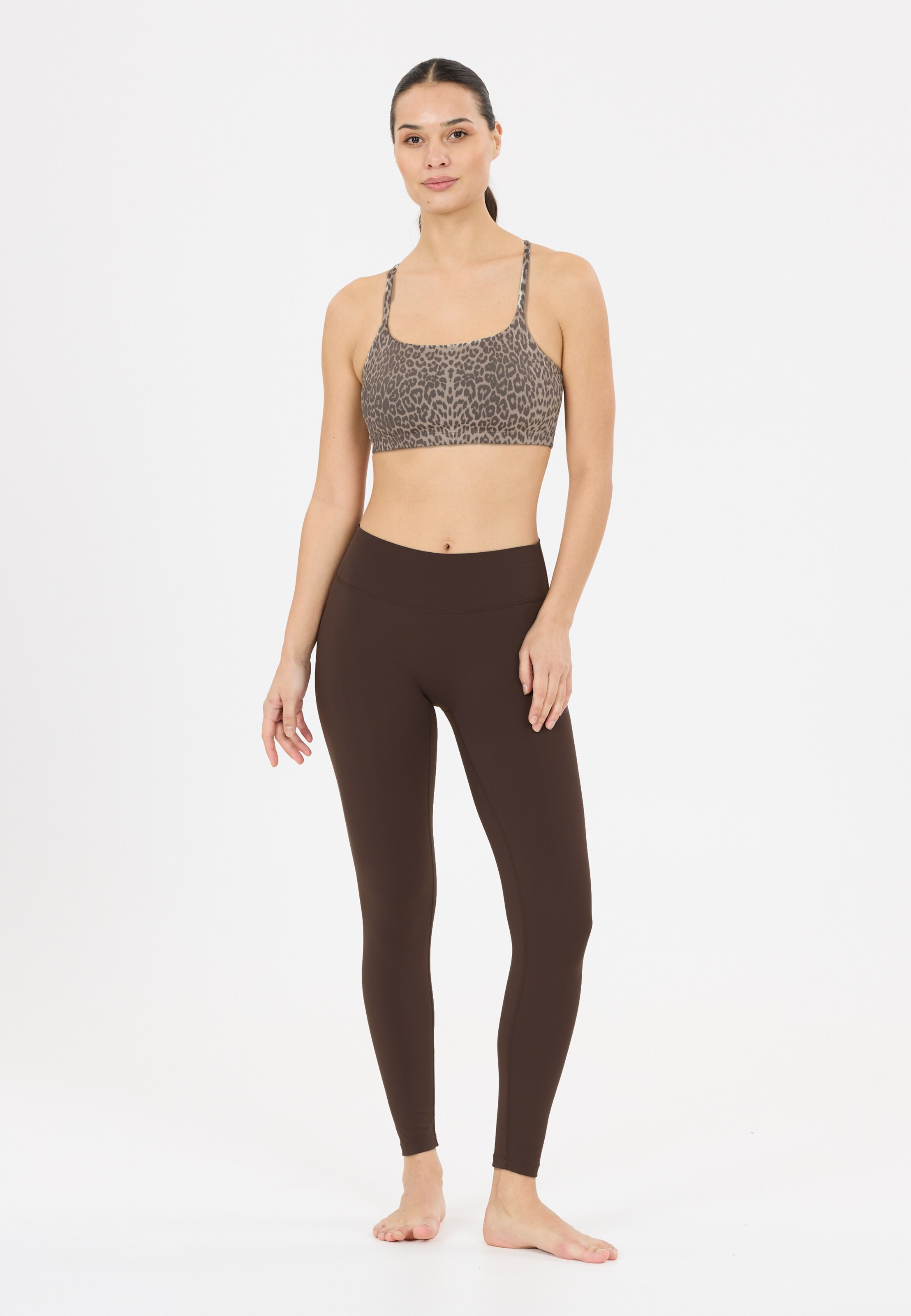 Athlecia Skinny Sports trousers 'Emarri' in Brown