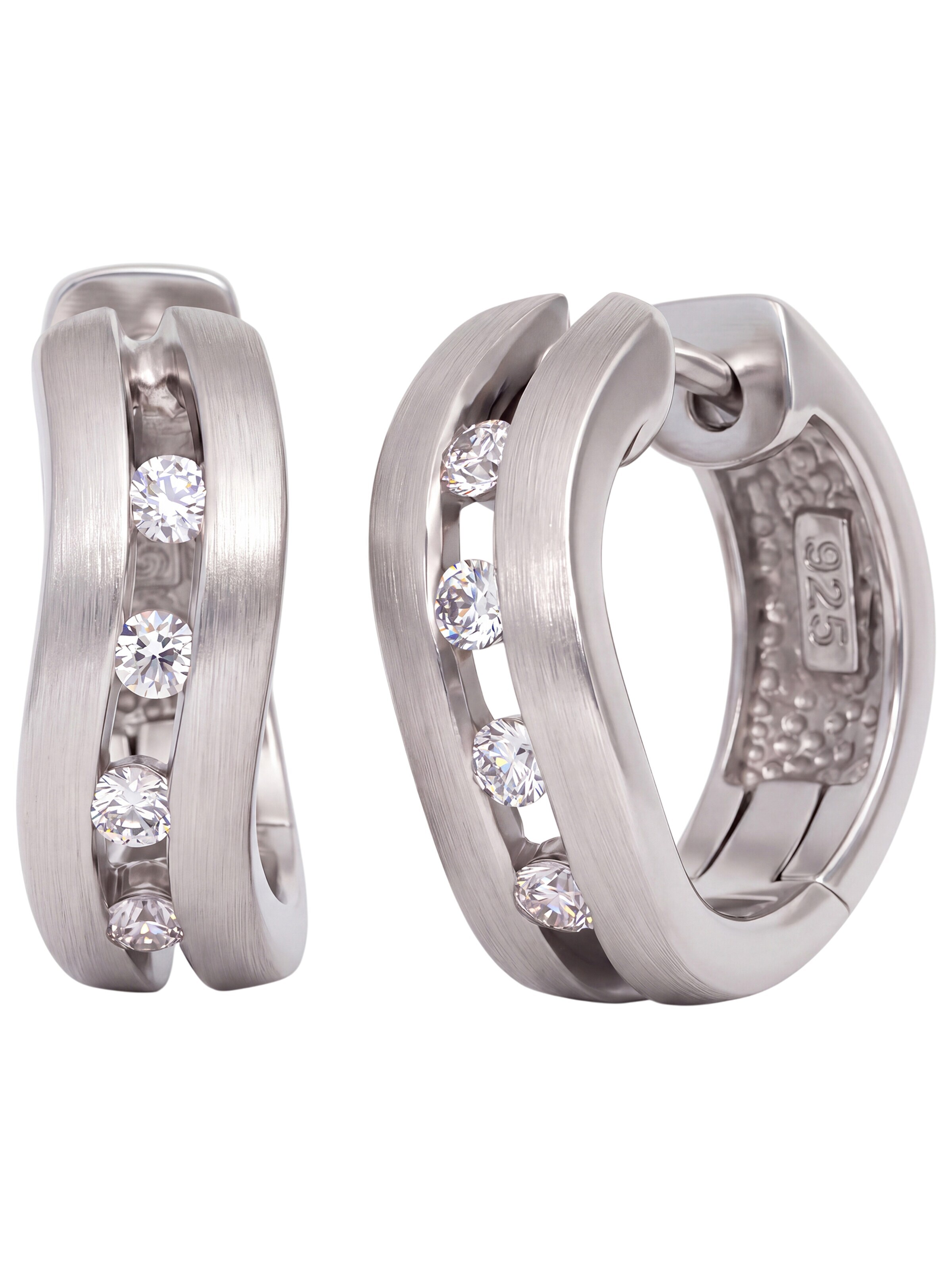 Jobo Earrings in Silver: front