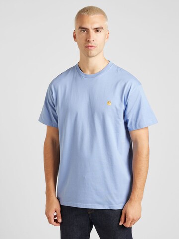 Tricou 'Chase' de la Carhartt WIP pe albastru: față