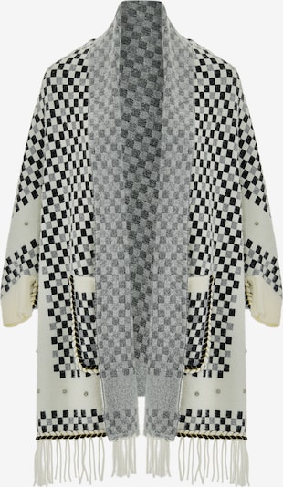 CHANI Neuletakki värissä harmaa / musta / meleerattu musta / villanvalkoinen, Tuotenäkymä