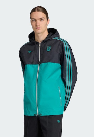 ADIDAS ORIGINALS Sports jacket 'Liverpool FC Terrace Icons' in Black: front