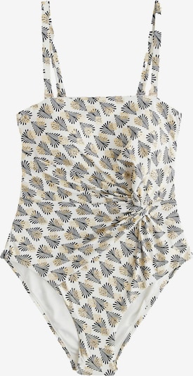 Next Badeanzug in gold / schwarz / weiß, Produktansicht