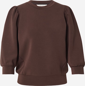 SELECTED Sweatshirt 'SLFTenny' in Bruin: voorkant