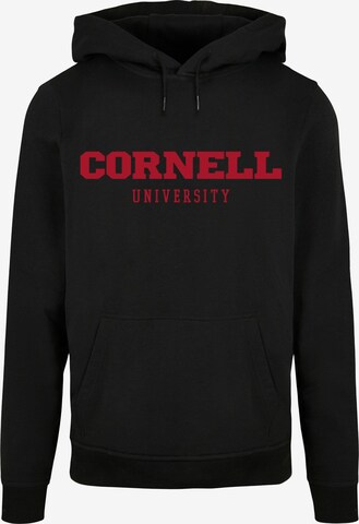 Merchcode Sweatshirt 'Cornell University' in Zwart: voorkant