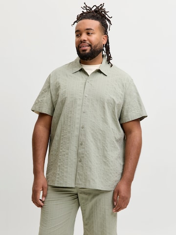Jack & Jones Plus Regular fit Overhemd in Groen: voorkant
