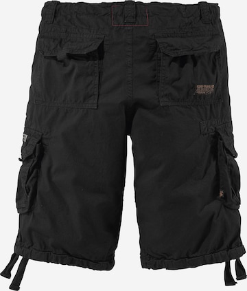 Pantaloni cu buzunare 'Jet' de la ALPHA INDUSTRIES pe negru: față