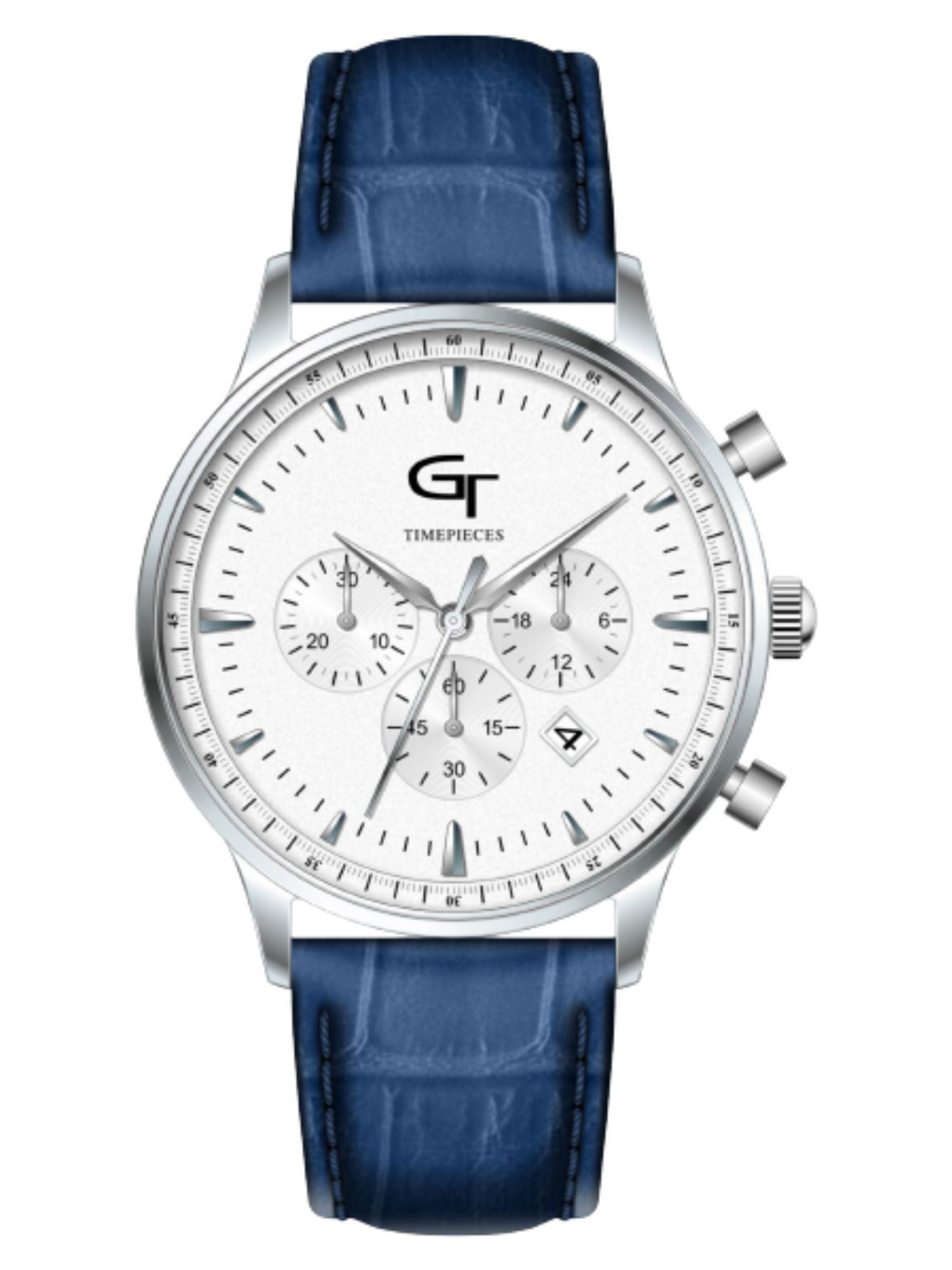 GT Collection - Reloj analógico 'SAPPHIRE CRYSTAL' en azul: frente