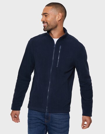 Threadbare Fleece jas 'Myers' in Blauw: voorkant