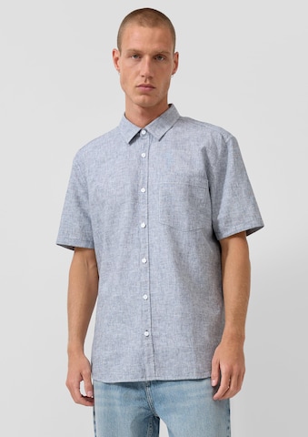 QS Comfort Fit Hemd in Blau: Vorderseite