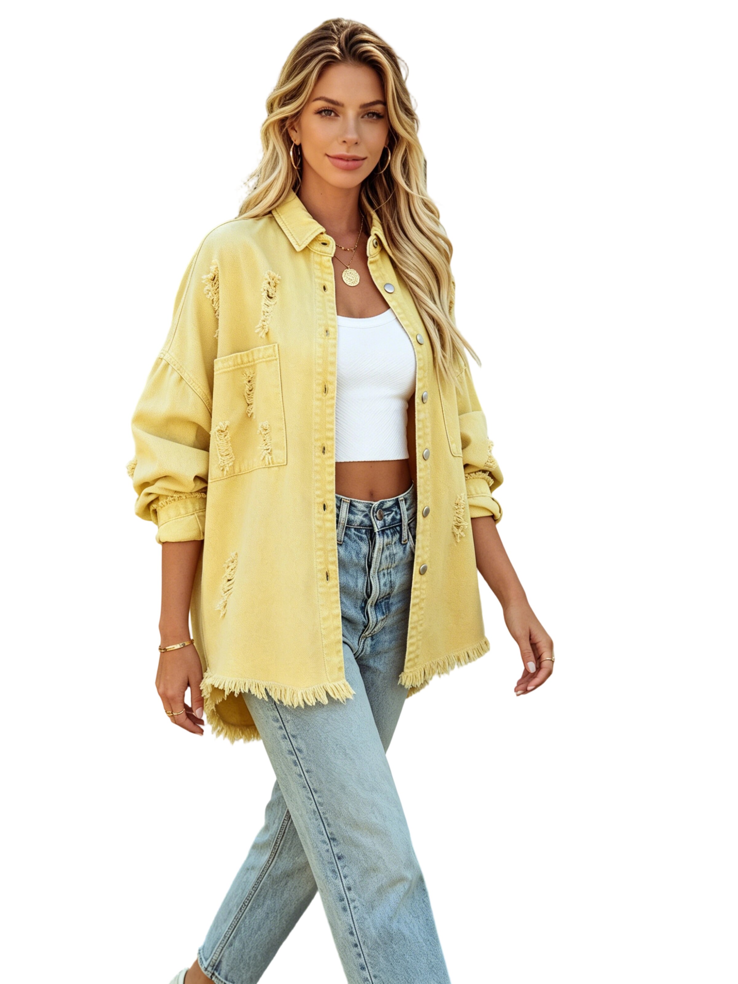 Yesfashion Between-Season Jacket in Yellow