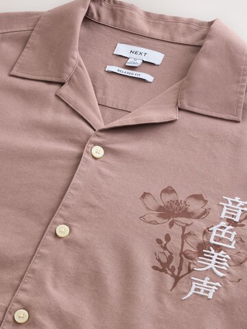 Next Comfort fit Button Up Shirt in Pink