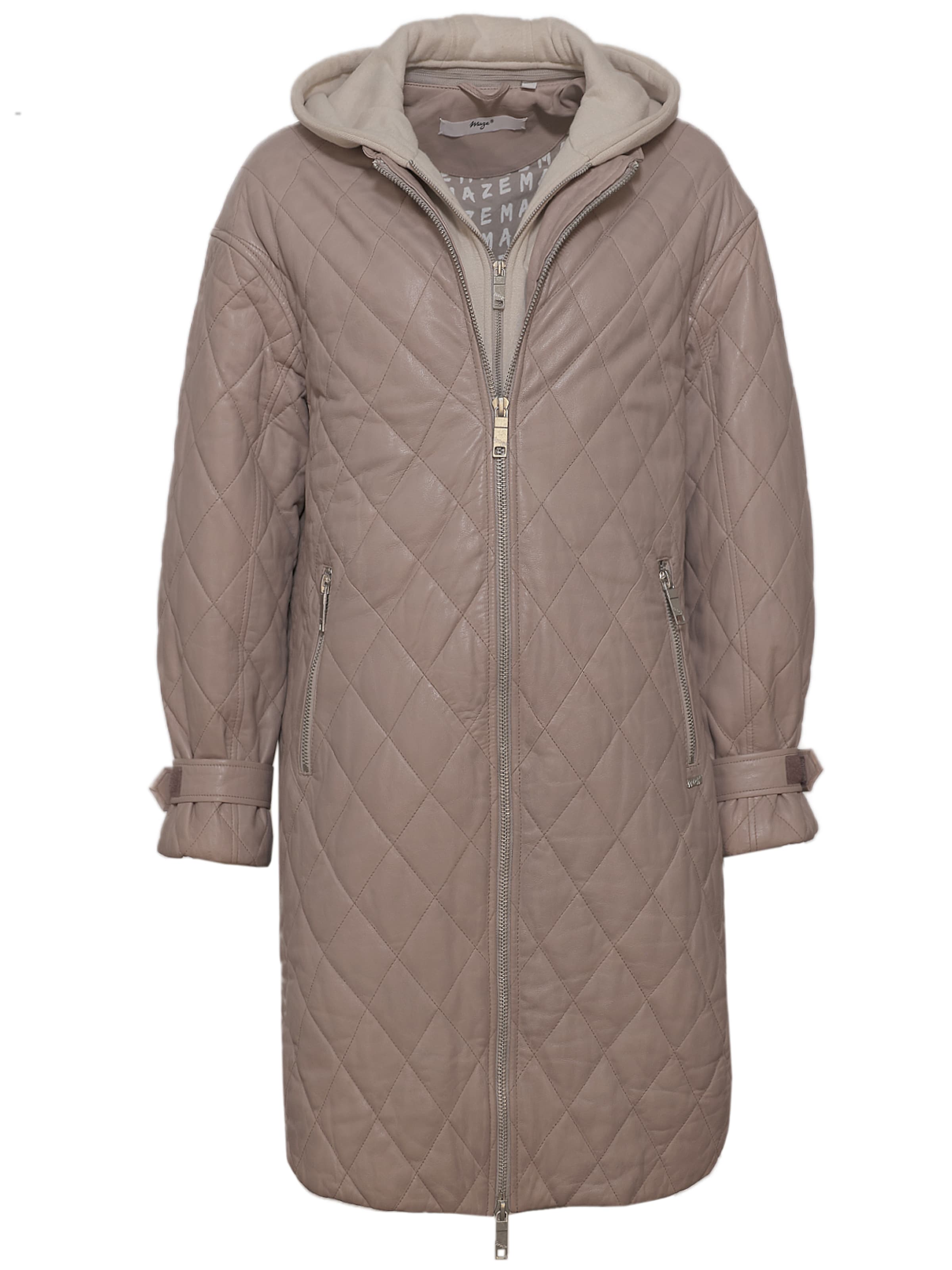 Maze Mantel in Beige: Vorderseite