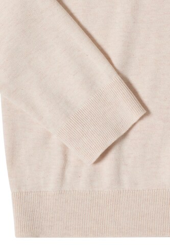 CECIL Basic Pullover mit V-Neck in Unifarbe in Beige
