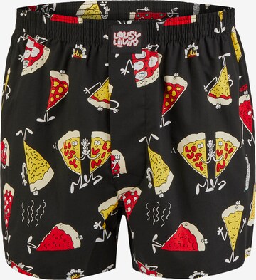 Lousy Livin Boxer shorts 'Pizza & Chilli' in Black
