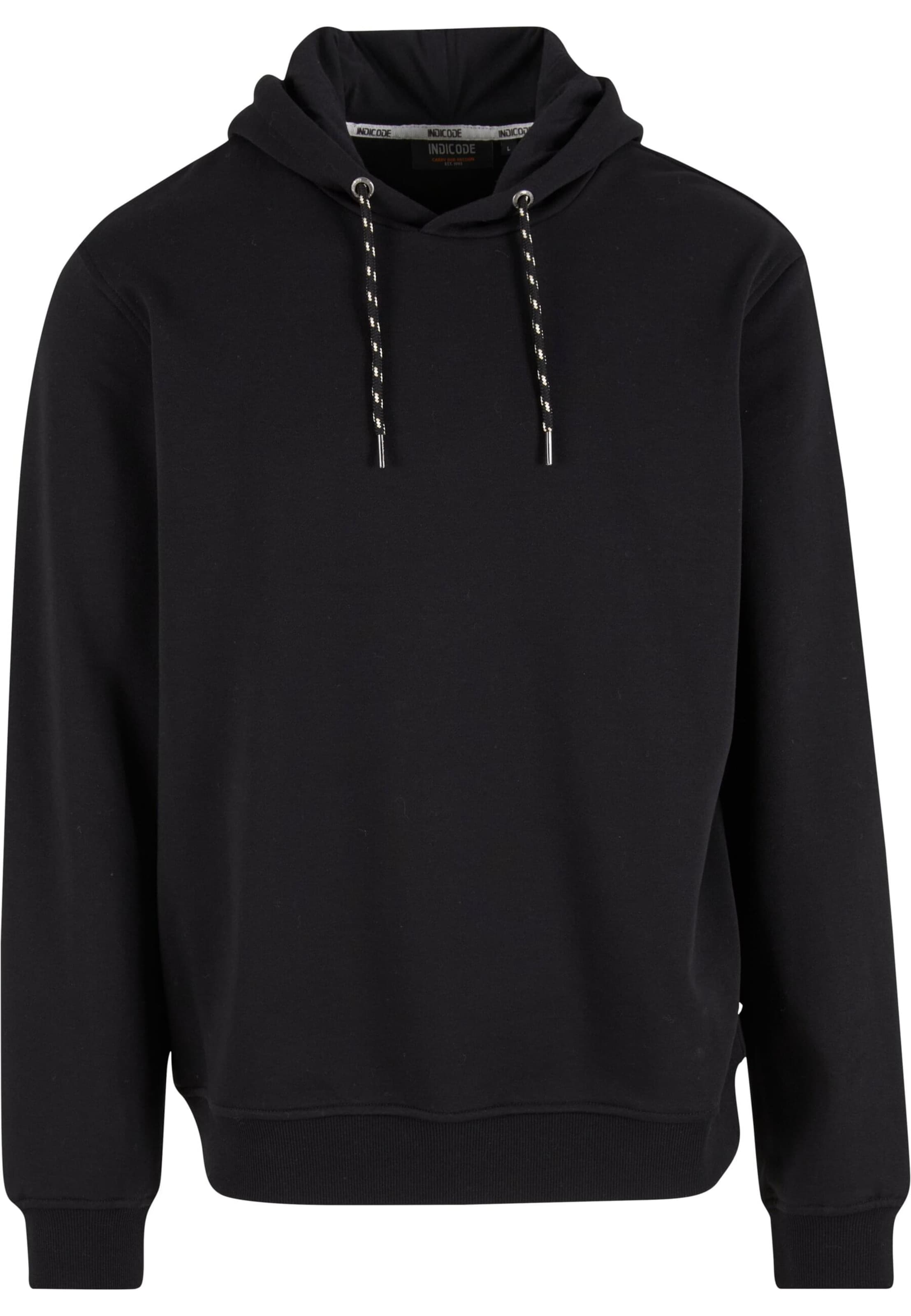 Felpa di INDICODE JEANS in nero: frontale