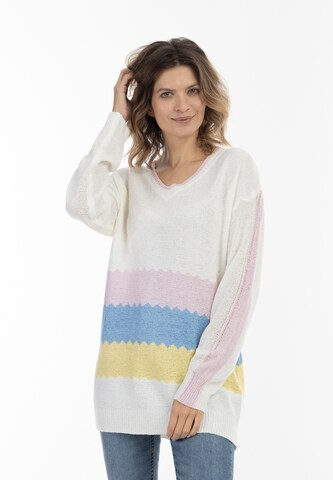 usha BLUE LABEL Sweater in White: front