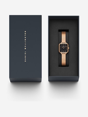 Daniel Wellington Αναλογικό ρολόι 'Quadro Studio RG Black' σε χρυσό