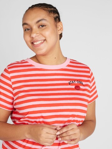 ONLY Carmakoma T-Shirt 'FELINA' in Rot