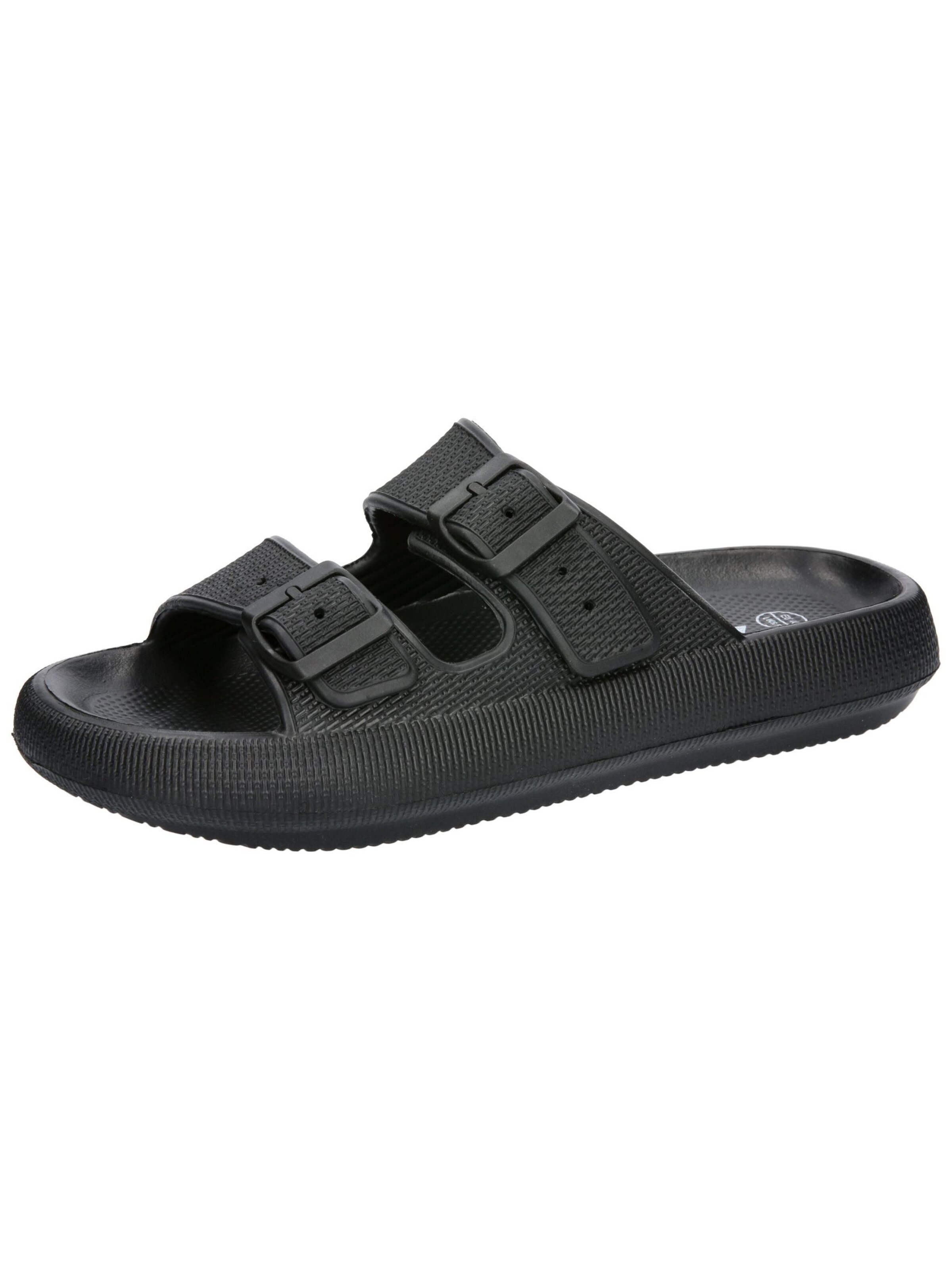 LICO Pantolette 'Hawaii' in Schwarz: Vorderseite