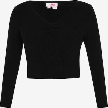 MYMO Pullover 'Comfy' in Schwarz: Vorderseite