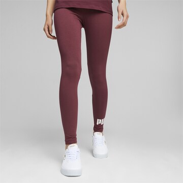 Skinny Pantalon de sport 'Essetials' PUMA en rouge : devant