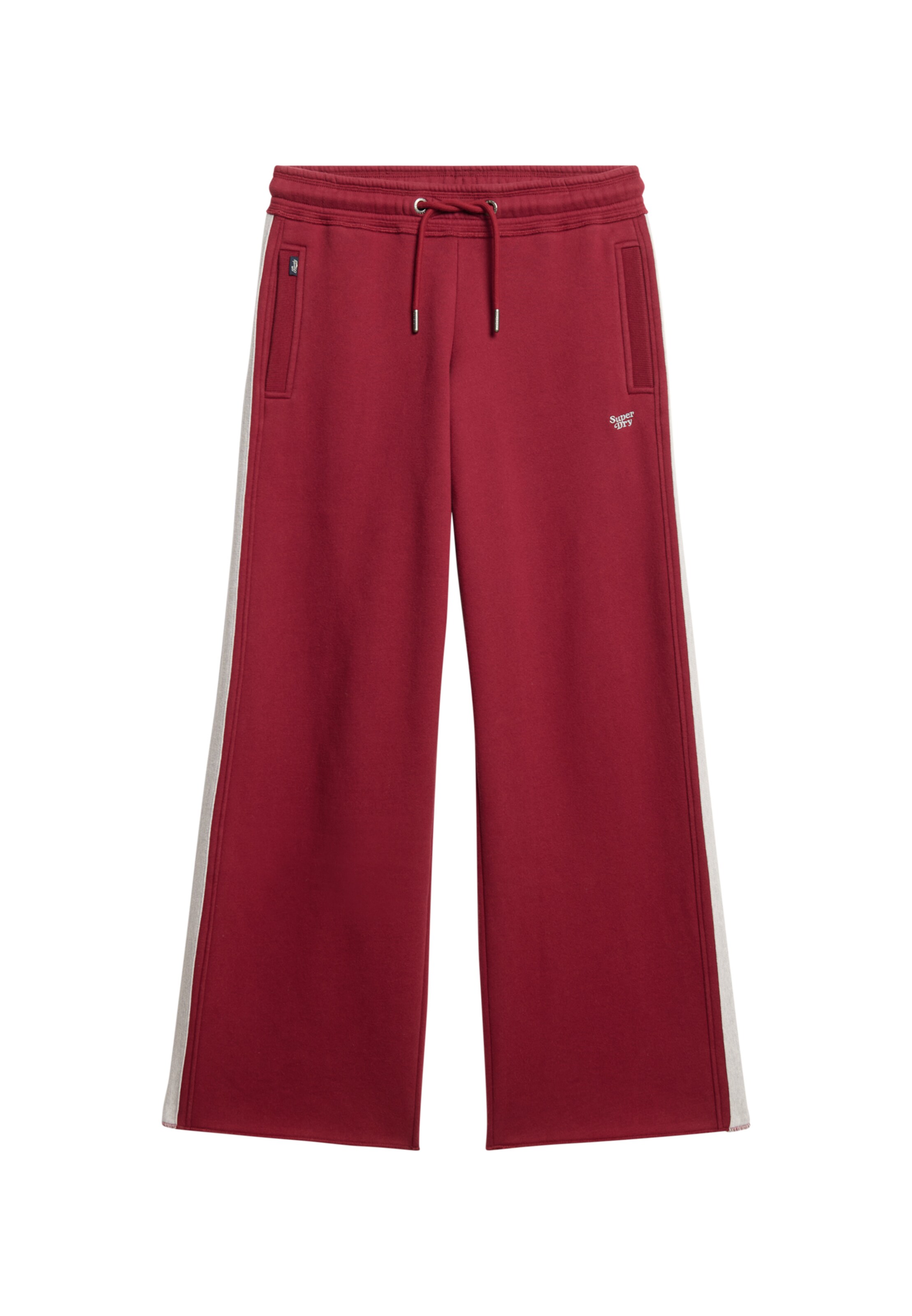 Superdry & Co Wide leg Pants 'Essential' in Red: front