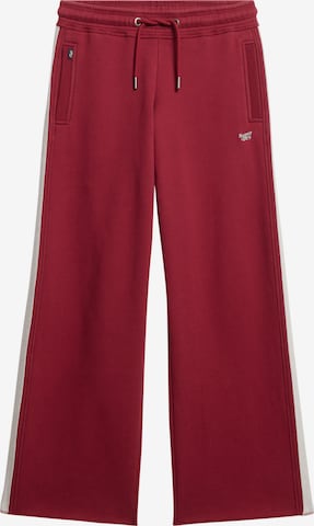 Superdry & Co Wide leg Pants 'Essential' in Red: front