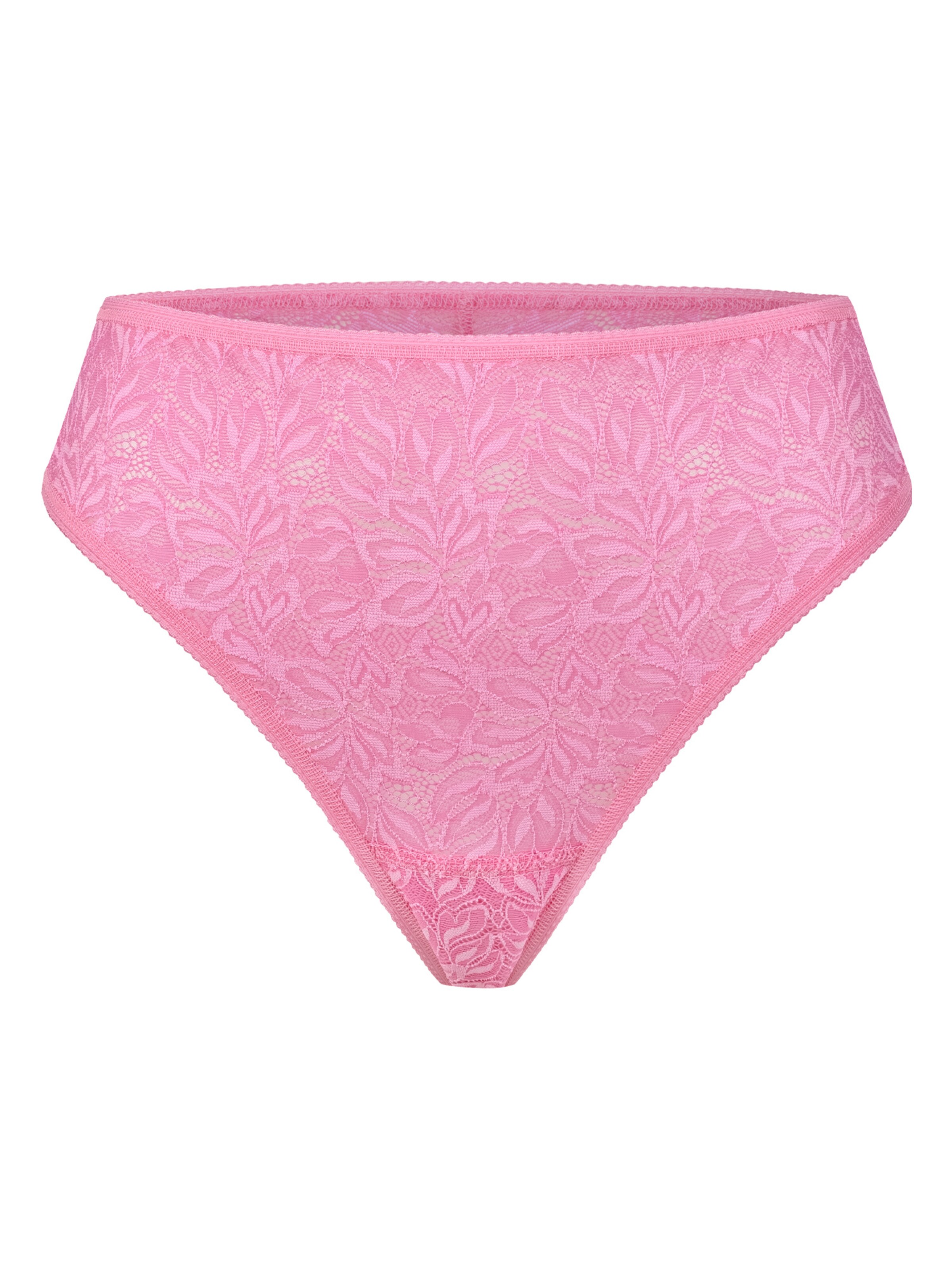 Erlich Textil - Tanga 'Iconic Lace' em rosa: frente