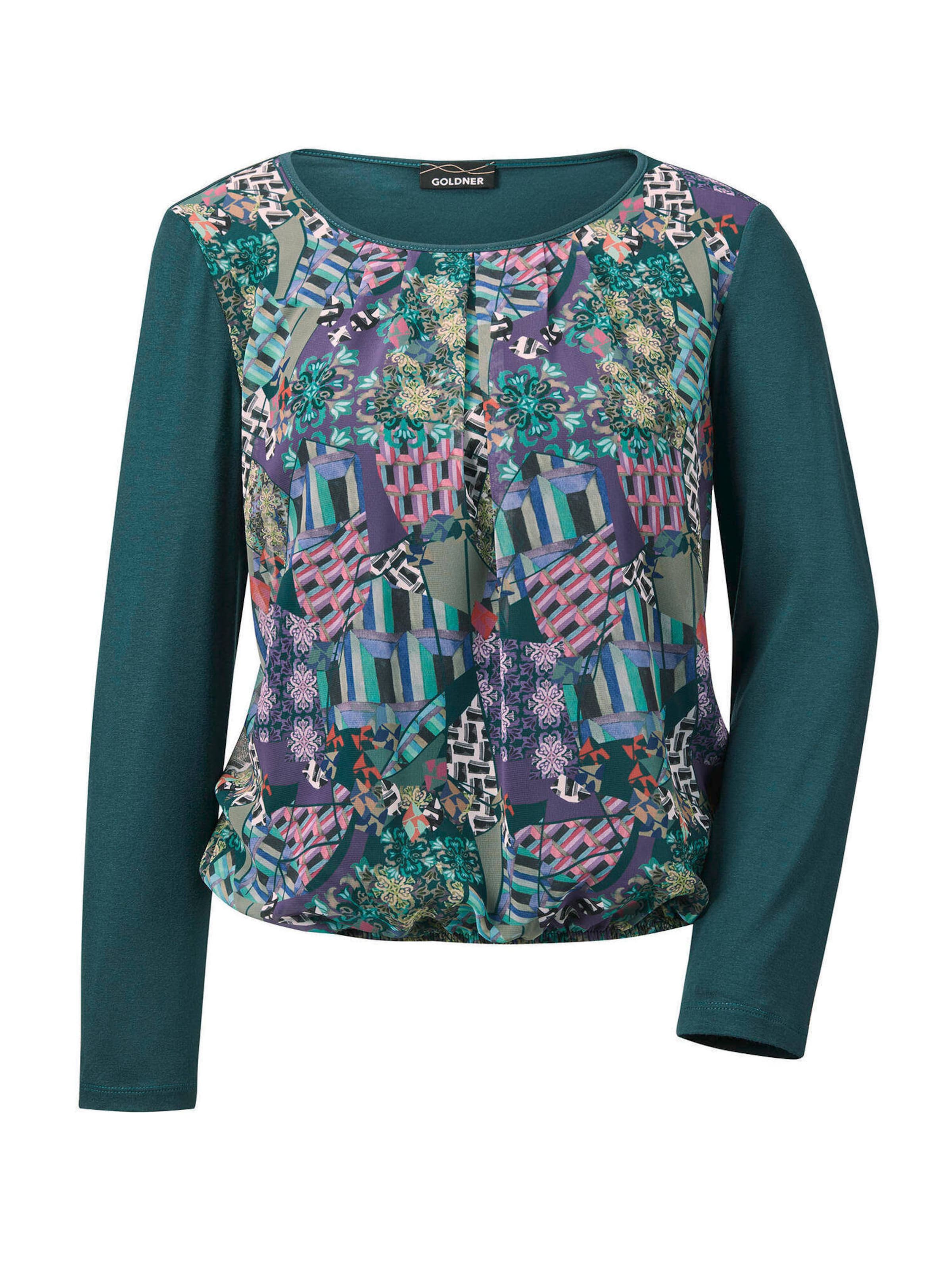 Goldner Bluse in Grün: Vorderseite