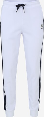 Sergio Tacchini Workout Pants in White: front