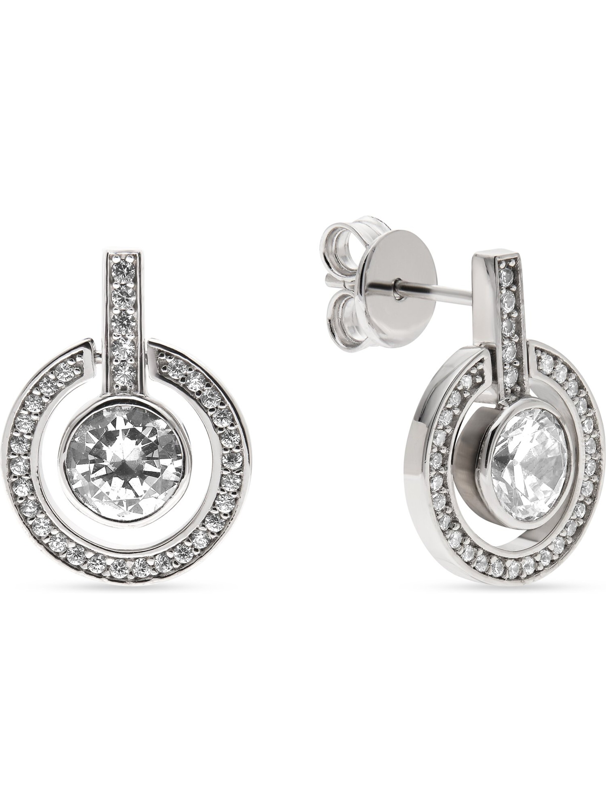 JETTE Earrings in Silver: front