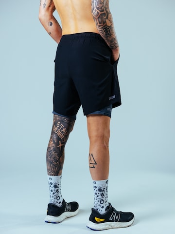 Lifters Slimfit Sporthose 'Hybrid 2-in-1' in Schwarz