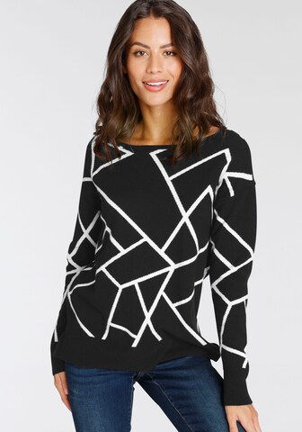 LAURA SCOTT Sweater in Black: front